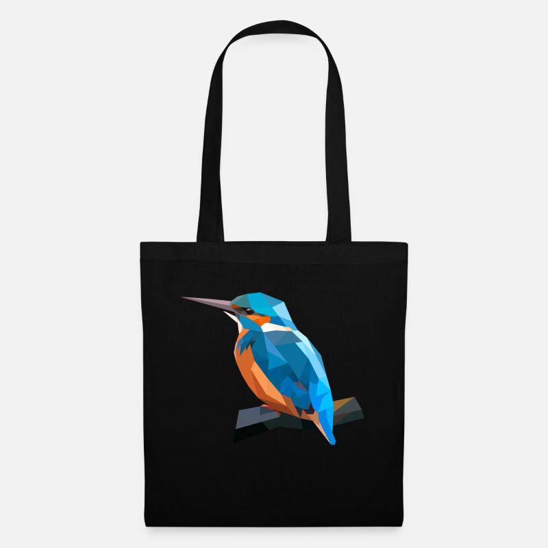 Polyart Eisvogel - Stoffbeutel - Schwarz