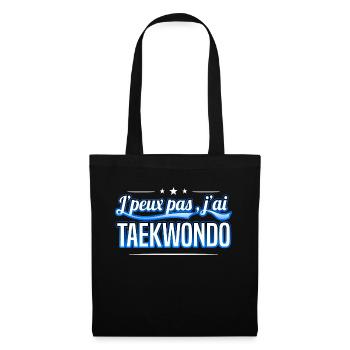 Taekwondo - j'peux pas , j'ai Taekwondo - Sac en tissu - noir - Devant