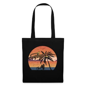 Surf Board Surfer Retro Vintage - Tote Bag - black - Front
