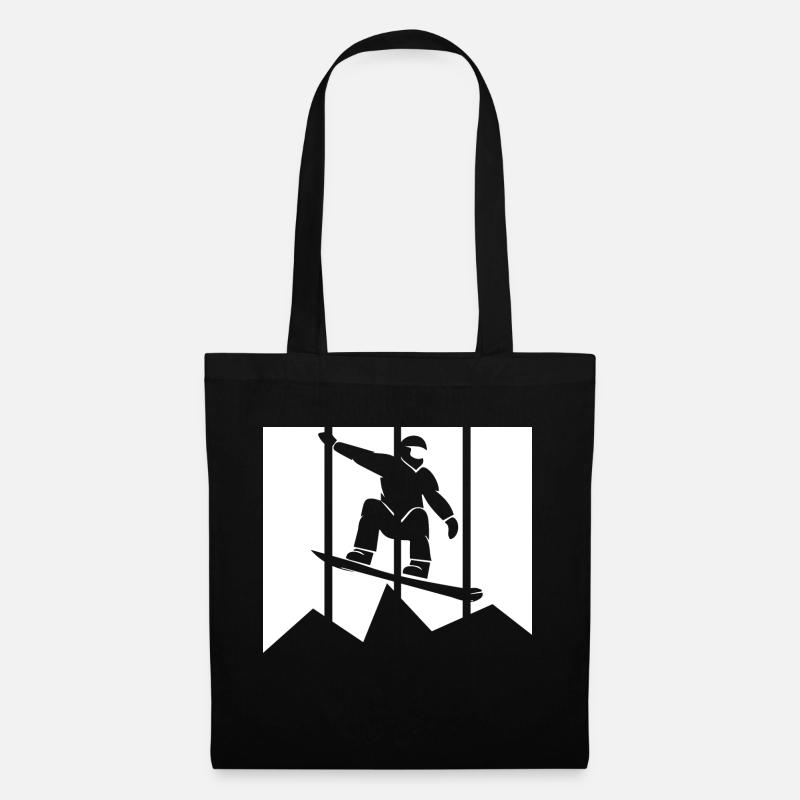 Snowboard Snowboarder - Stoffbeutel - Schwarz