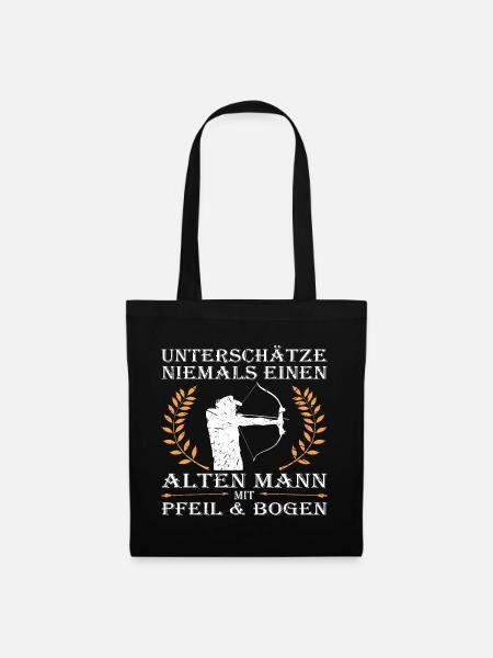 Bogenschießen, Bogensport, Bogenschütze, Archery - Stoffbeutel - Schwarz