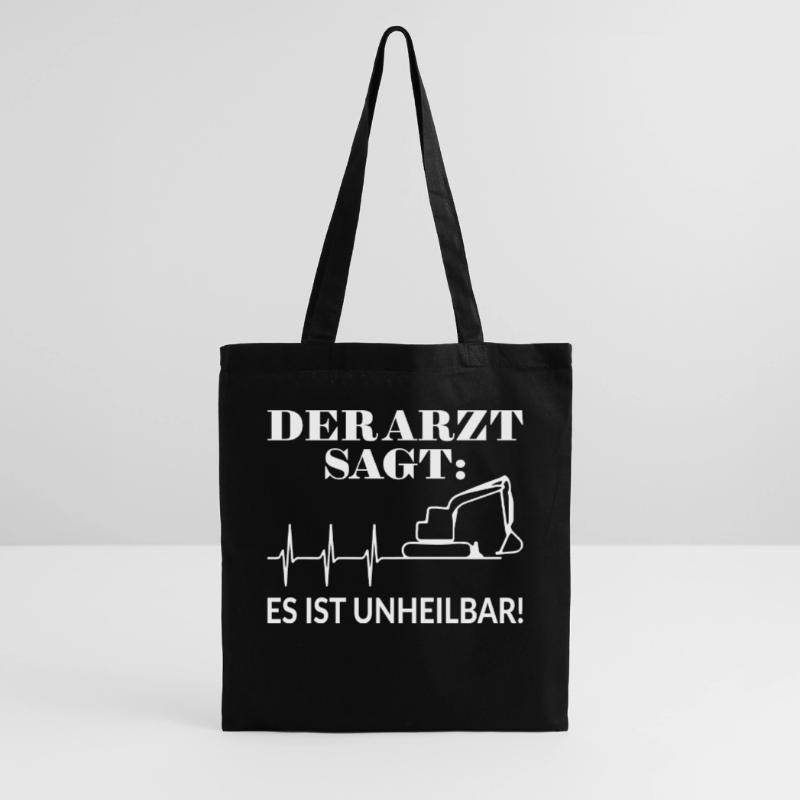 Baggerfahrer Geschenkidee Bagger Spruch Stoffbeutel