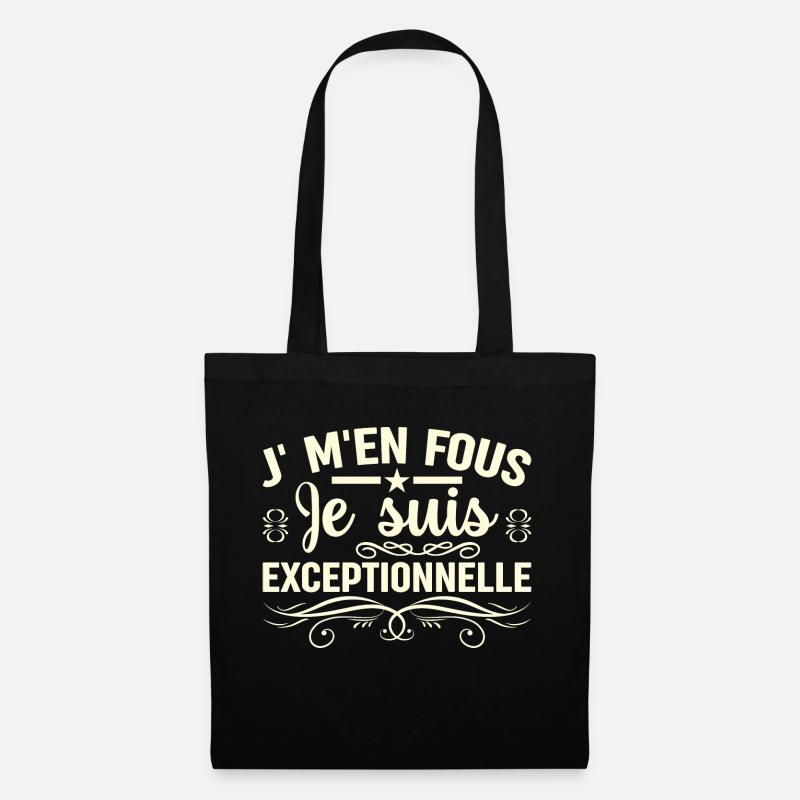 JE SUIS exceptionnelle - Sac en tissu - noir