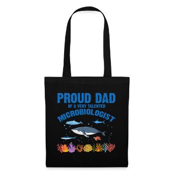 Fier Papa Microbiologie Biologie Biologiste Mer - Sac en tissu - noir - Devant