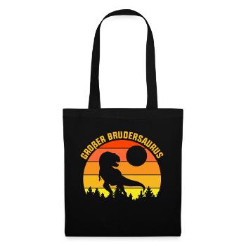 Großer Bruder Brudersaurus - Stoffbeutel - Schwarz - Vorne