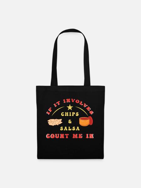 Chips und Salsa Nachos - Stoffbeutel - Schwarz