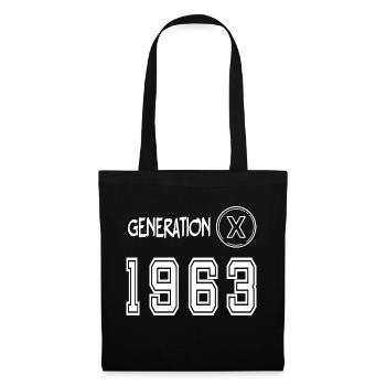 Génération X 1963 - Sac en tissu - noir - Devant