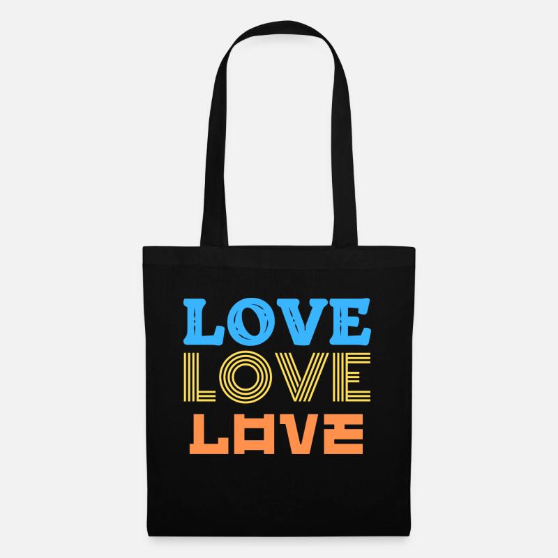 What is Love Love Love - Stoffbeutel - Schwarz