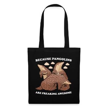 Parce que les pangolins sont des pangolins effrayants - Sac en tissu - noir - Devant