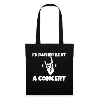 I'd Rather Be At A Concert - Tote Bag - black - Front