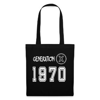 Génération X 1970 - Sac en tissu - noir - Devant