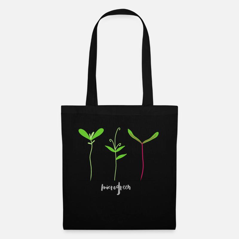 Mikrotriebe - Microgreen - Stoffbeutel - Schwarz