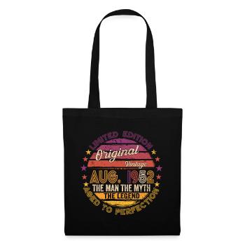 Original août 1952 70th Birthday Gift - Sac en tissu - noir - Devant