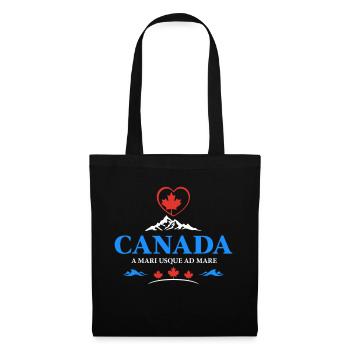 Canada Vancouver Montreal Toronto Maple Leaf Heart - Tote Bag - black - Front