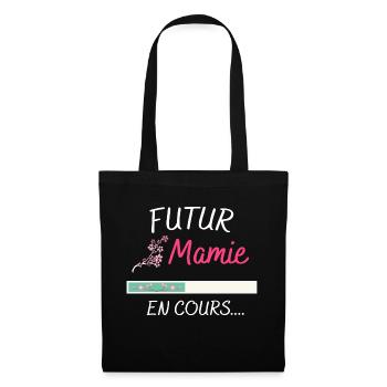 Futur Mamie Annonce Grossesse Cadeau Grand Mère - Tote Bag - black - Front