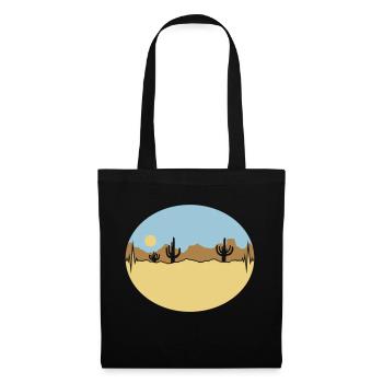 Fréquence Paysage désertique Silhouette - Sac en tissu - noir - Devant