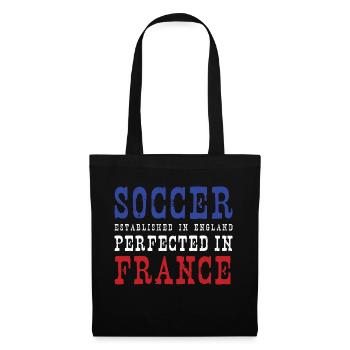 France Soccer French Football France Futbol - Stoffbeutel - Schwarz - Vorne