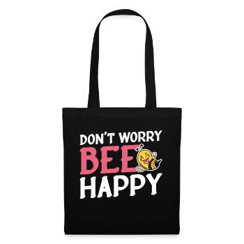 Don't Worry Bee Happy 34 - Tote Bag - black - Front