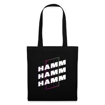 Hamm Deutschland Stadt Schrift Skyline Heimat - Stoffbeutel - Schwarz - Vorne