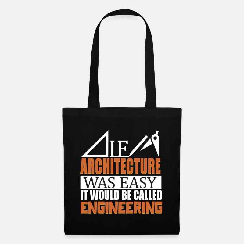 Architecture Engineering Architektur Beruf - Stoffbeutel - Schwarz