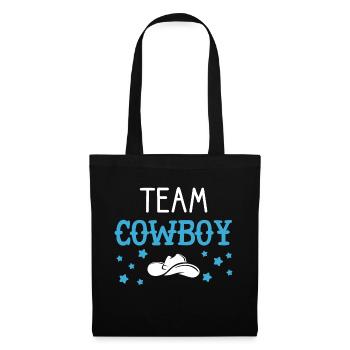 Team Cowboy Announcement Baby Shower - Sac en tissu - noir - Devant
