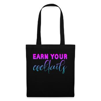 Gagnez vos cocktails - Sac en tissu - noir - Devant