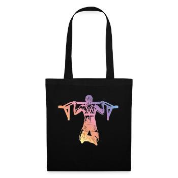 silhouette de fitness calisthenics - Sac en tissu - noir - Devant