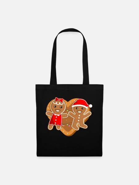 Christmas Gingerbread Chocolate Cookies - Tote Bag - black
