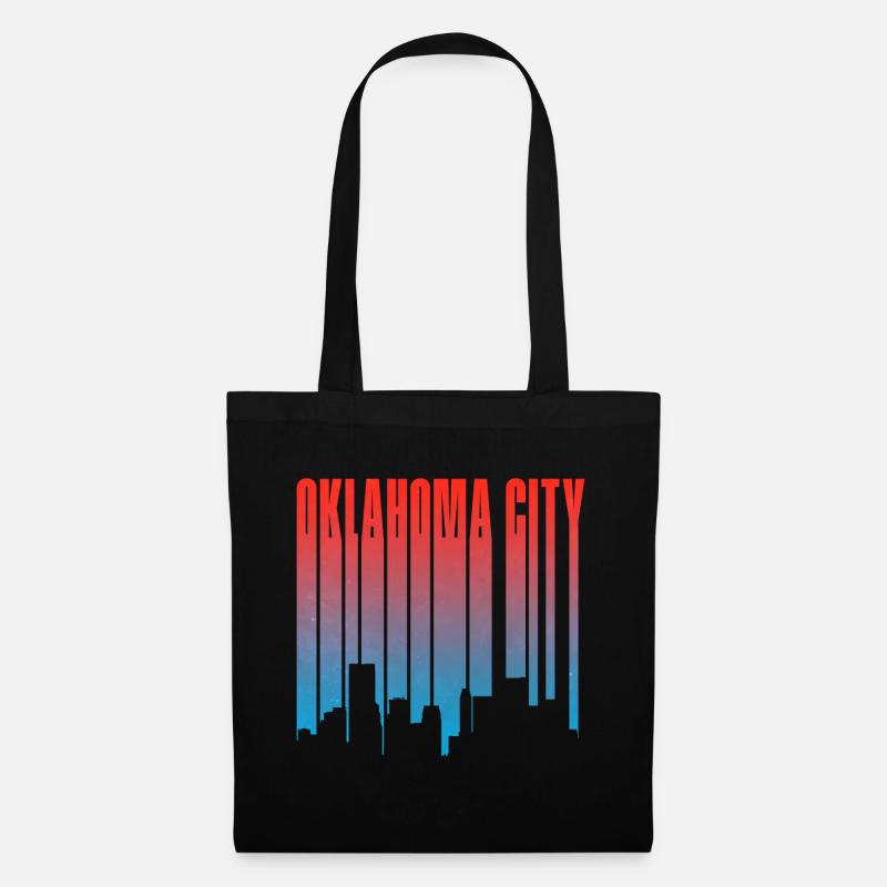 Oklahoma City Skyline Gradient - Stoffbeutel - Schwarz