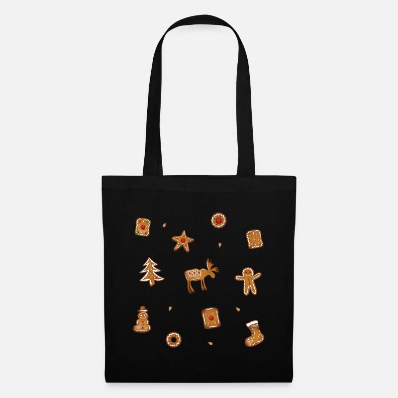 Lebkuchen Plätzchen Spekulatius - Stoffbeutel - Schwarz