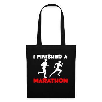 I Finished A Marathon 4 - Stoffbeutel - Schwarz - Vorne