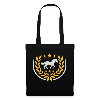 Laurel wreath Horse Star Coat of Arms - Tote Bag - black - Front