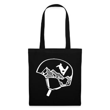 Montagne - Snowboard - (25) - Sac en tissu - noir - Devant