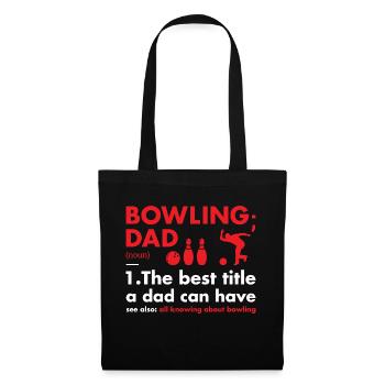 Sport Dad Definition Bowling - Stoffbeutel - Schwarz - Vorne