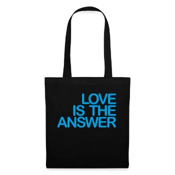 L’AMOUR est la RÉPONSE 03 bleu clair - Sac en tissu - noir - Devant