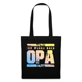 Ich werde Bald Opa - Stoffbeutel - Schwarz - Vorne
