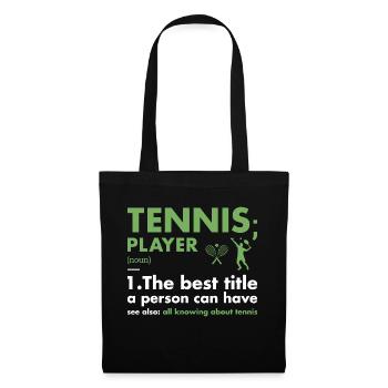 Sport Player Definition Tennis - Stoffbeutel - Schwarz - Vorne
