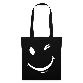 White wink expression - Tote Bag - black - Front