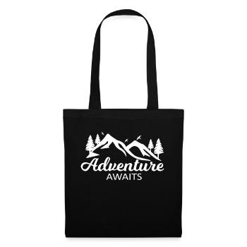 Adventure Travel Hiking Mountain - Tote Bag - black - Front