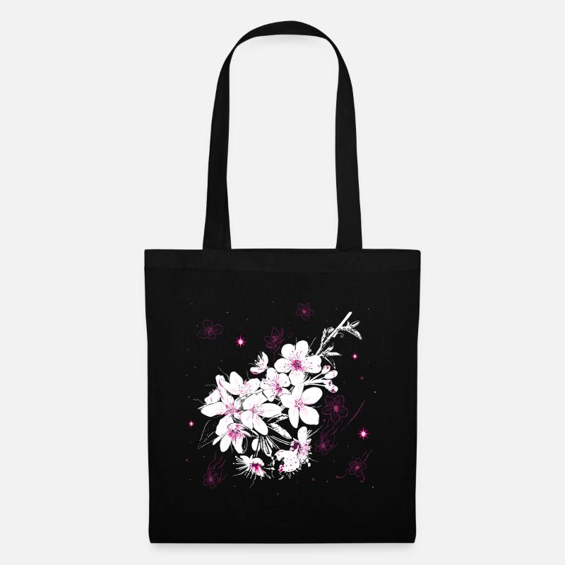 Kirschblüten Sakura Frühling - Stoffbeutel - Schwarz
