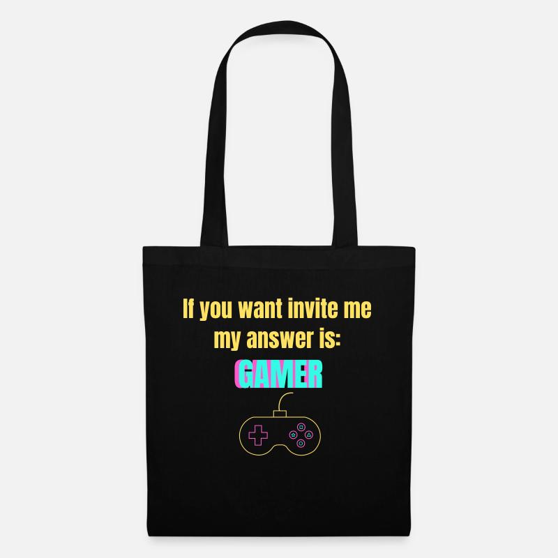 My Answer is Gamer - Stoffbeutel - Schwarz