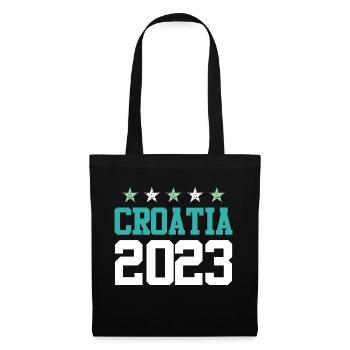 Croatia 2023 - Stoffbeutel - Schwarz - Vorne