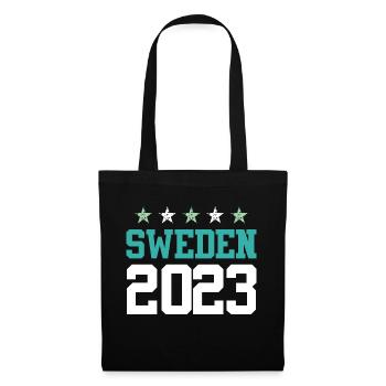 Suède 2023 - Sac en tissu - noir - Devant
