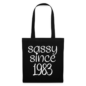 Sassy depuis 1983, cadeau 40e anniversaire 40 ans - Sac en tissu - noir - Devant