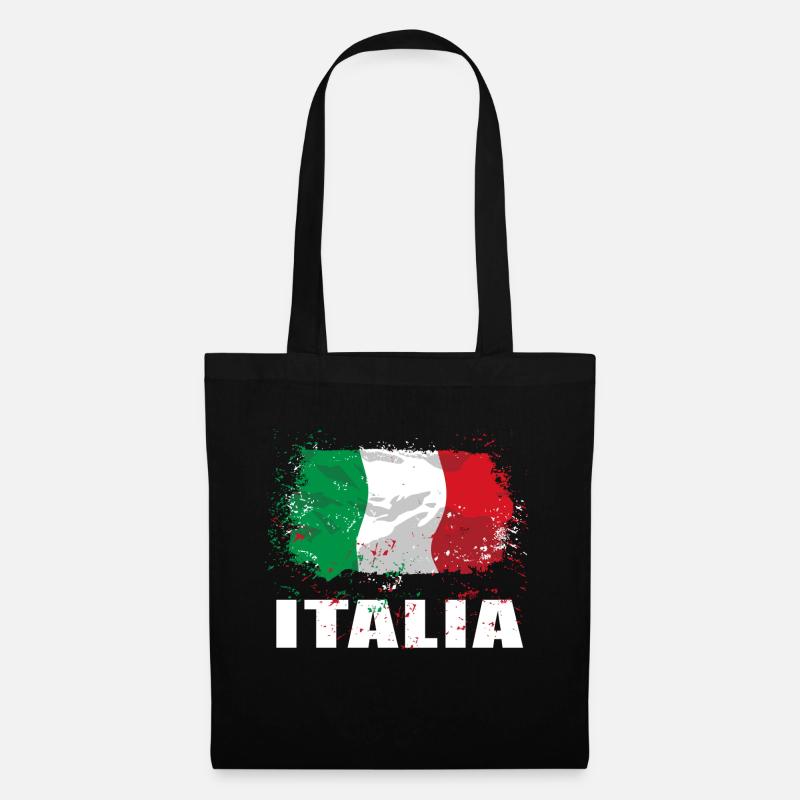 Drapeau italien - Sac en tissu - noir