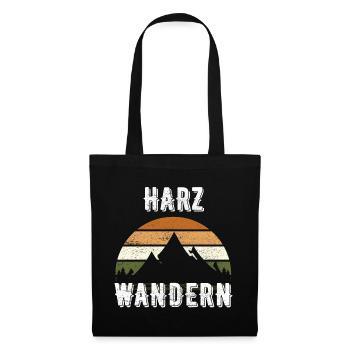 Harz Natur wandern Berge Geschenkidee - Stoffbeutel - Schwarz - Vorne