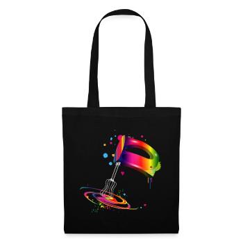 Hand mixer in bright rainbow colours - Tote Bag - black - Front