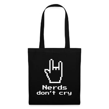 Les nerds ne pleurent pas! Nerd-shirt, cadeau, informatique - Sac en tissu - noir - Devant
