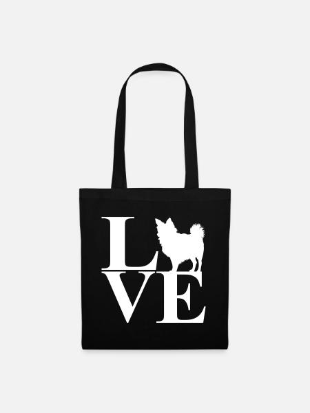 Love Chihuahua - Stoffbeutel - Schwarz