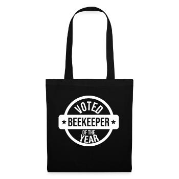 Der Beste Imker der Welt, Geburtstag, Geschenk - Stoffbeutel - Schwarz - Vorne
